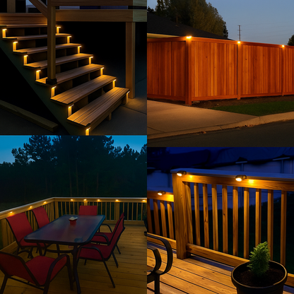 🔥 2026 Hot Sale 50% OFF🔥 FONOME™ Solar Deck Lights – Waterproof Outdoor Lighting for Stairs, Railings & Gardens