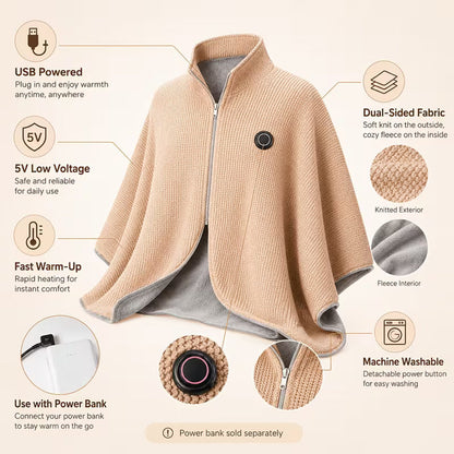 ♨️ Wearable Heated Blanket — Stay Warm Wherever You Go