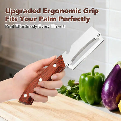 Fonome  Wooden-Handled Stainless Steel Shredder and Peeler⭐⭐