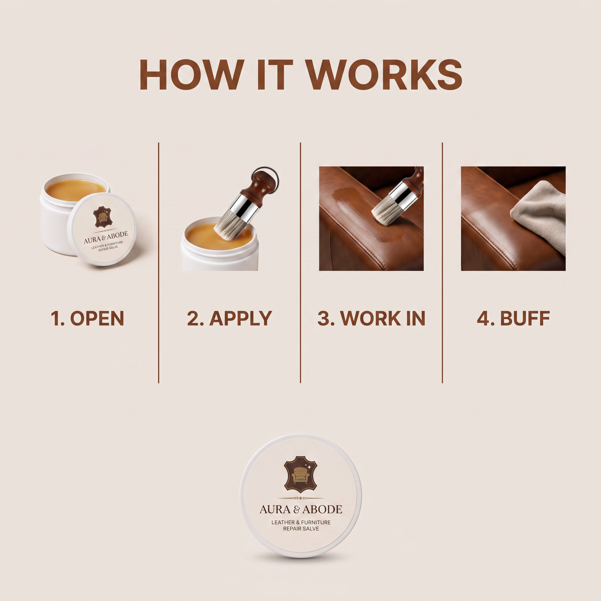 Aura & Abode -  Leather & Furniture Repair Salve