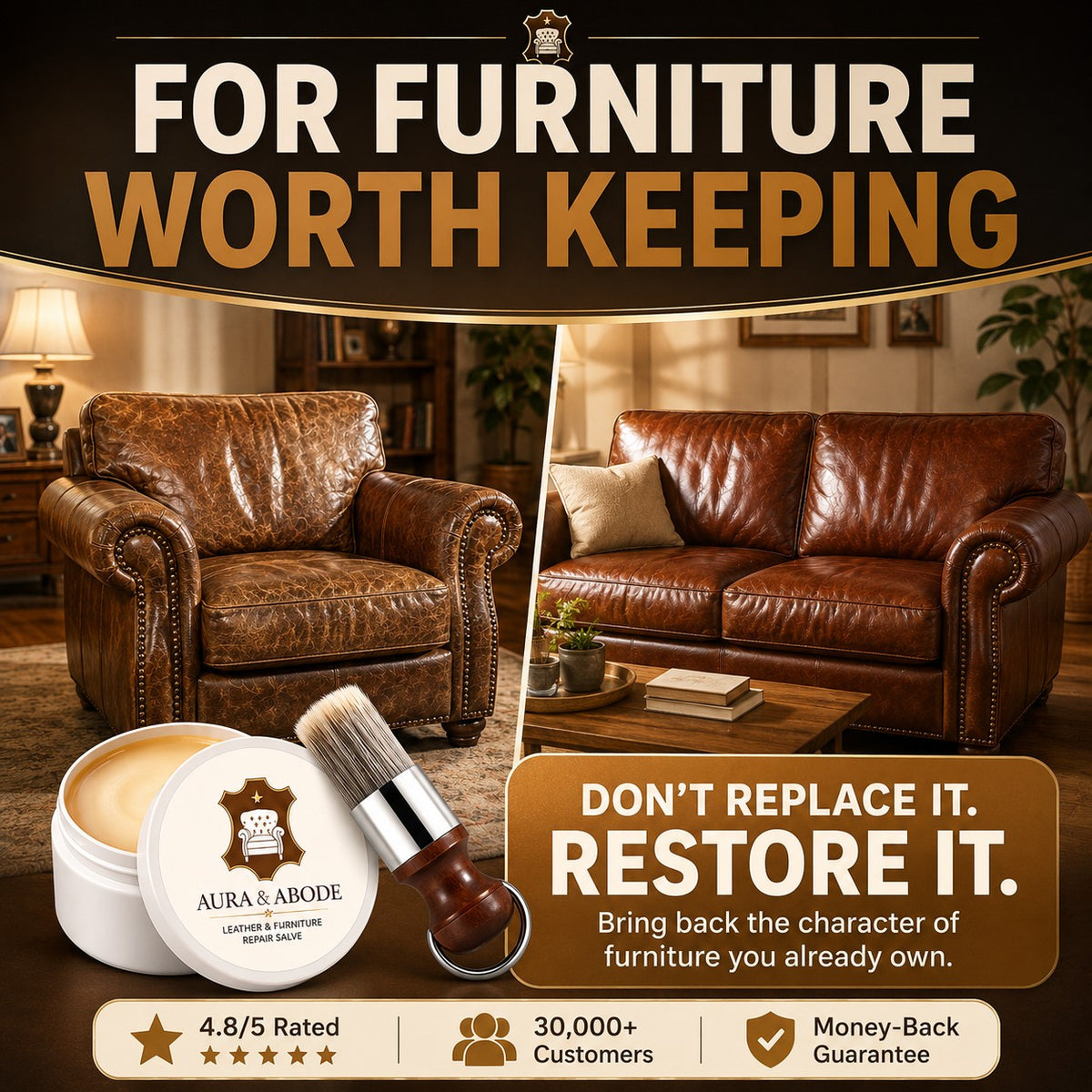 Aura & Abode -  Leather & Furniture Repair Salve