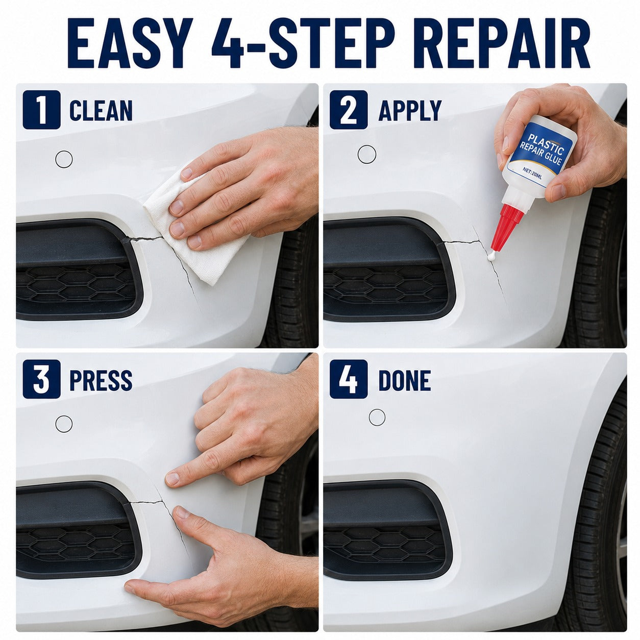 🚗 Plastic Repair Glue Fix Cracked Car Parts Without Replacement 🔧