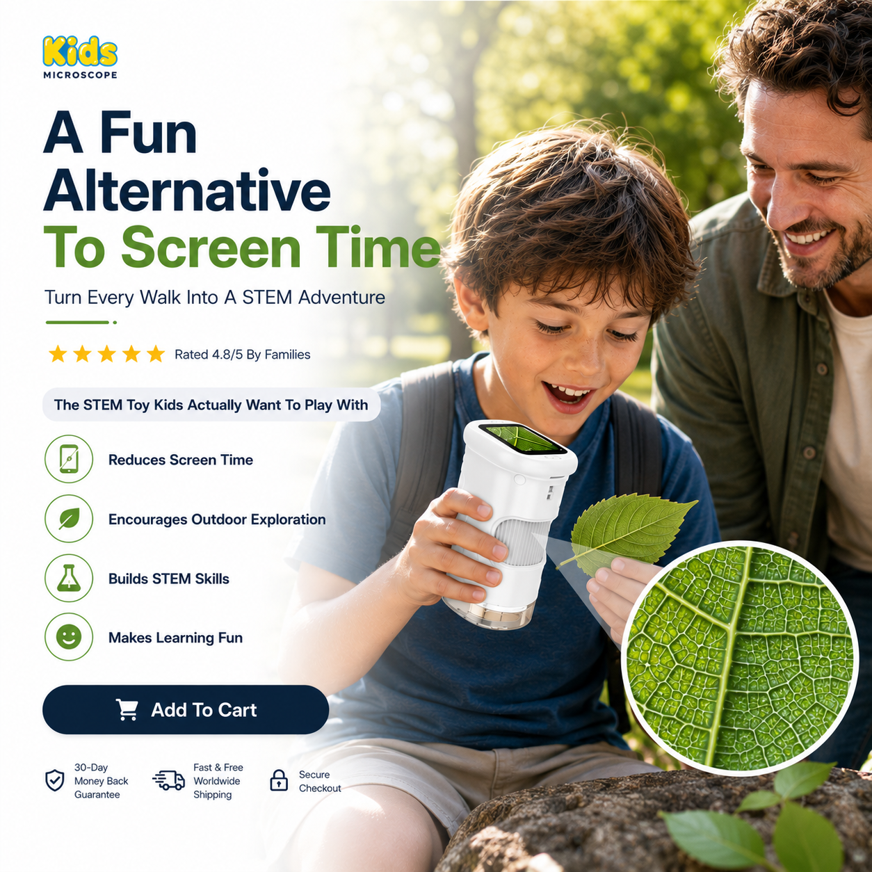FONOME™ Kids Digital Microscope – Explore Nature in Stunning HD