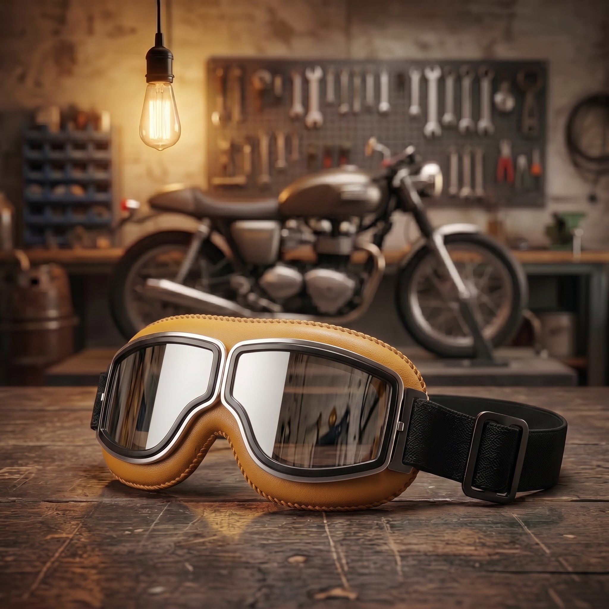 🔥 OTG Vintage Motorcycle Goggles (Fits Over Glasses)