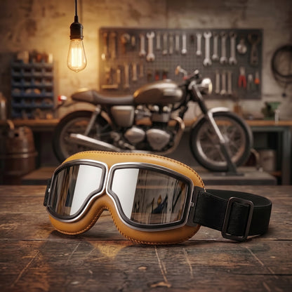🔥 OTG Vintage Motorcycle Goggles (Fits Over Glasses)