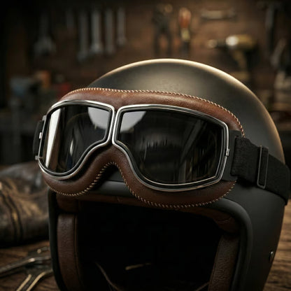 🔥 OTG Vintage Motorcycle Goggles (Fits Over Glasses)