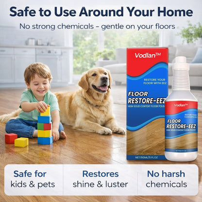 Floor Restorer – Fast-drying, non-toxic shine. ✨