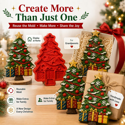 🔥 LAST DAY 49% OFF – 🎄 DIY Christmas Tree Mold & Paint Craft Kit  🎨✨