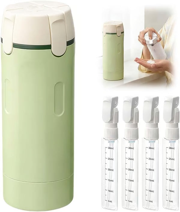 🎉 4-in-1 Travel Dispenser Bottles – Leak-Proof, Refillable & TSA Approved