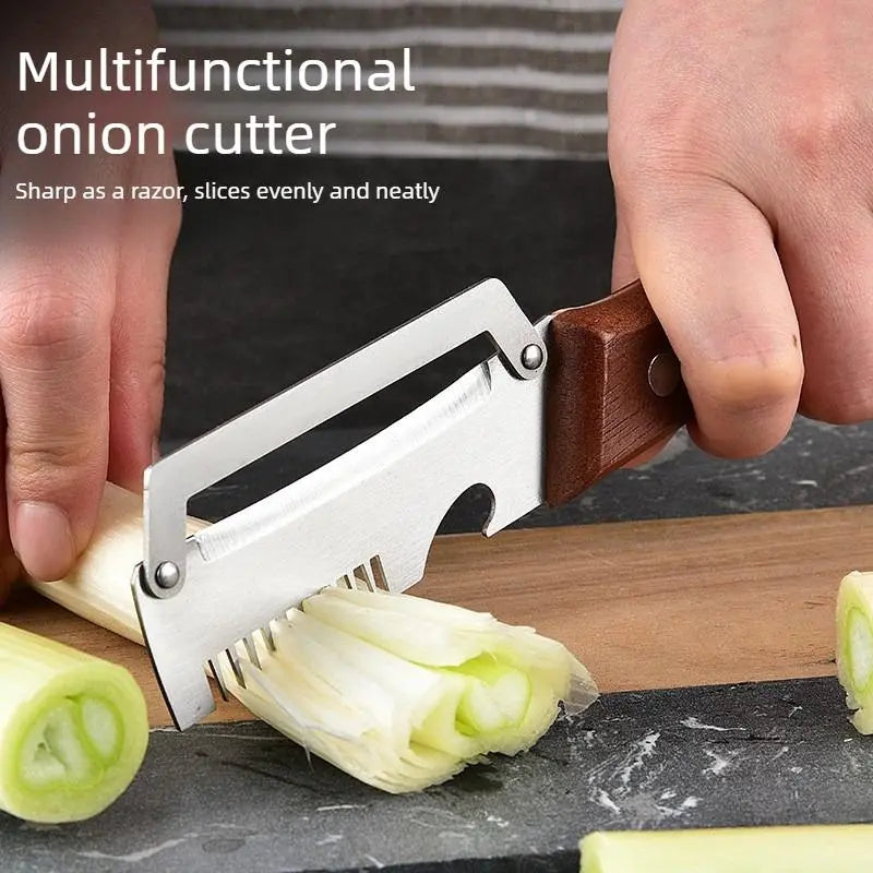 Fonome™  Wooden-Handled Stainless Steel Shredder and Peeler