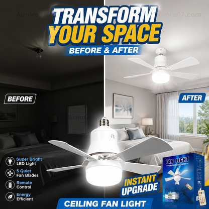 ❄️2-in-1 Portable Ceiling Fan & Light With Remote Control