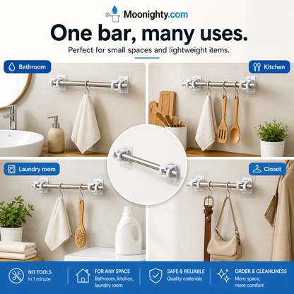 🔥50%off🔥Nail-Free Adjustable Curtain Rod Hooks
