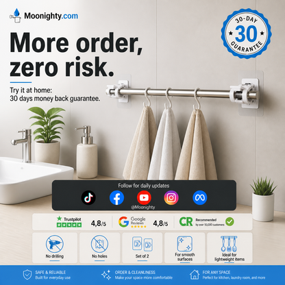 🔥50%off🔥Nail-Free Adjustable Curtain Rod Hooks