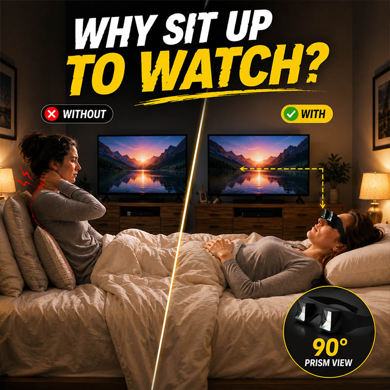 🛏️ LazyView 90° Prism Glasses | Lie Flat, See Forward 👓