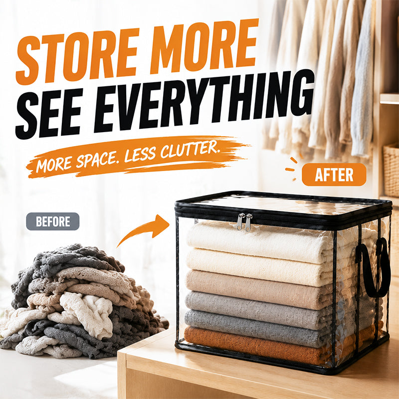 💥LAST DAY BUY 3 GET 1 FREE!! 🏠 Transparent Large-Capacity Dustproof & Moisture-Proof Storage Bag – Perfect for Clothes, Toys, Books & More ✨