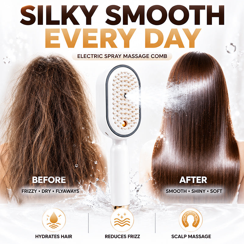 🔥Day Sale 50% OFF🔥Electric Spray Air Cushion Massage Comb (Offer)