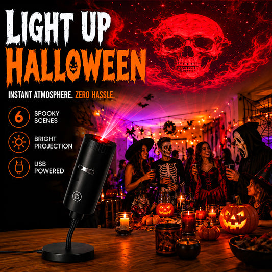 👻🔥 HD Star Projector Halloween 6-Disc Set | Create a Spooky Light Show Indoors & Outdoors