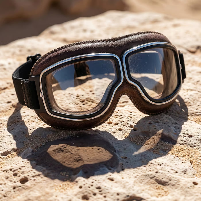 🔥 OTG Vintage Motorcycle Goggles (Fits Over Glasses)