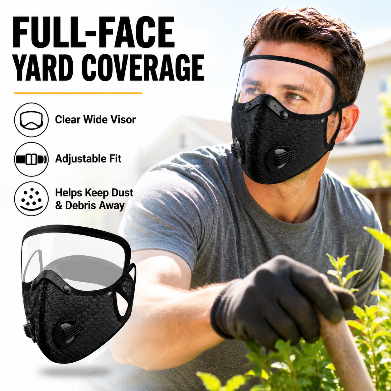 🔥FONOME GardenShield™ Full-Face Yard Work Mask🔥