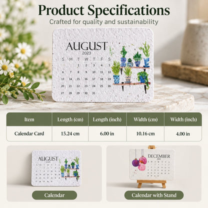 🎁 2027 Plantable Seed Paper Calendar — Use It, Then Grow It.🎁