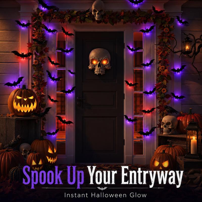 🦇Halloween 3D Bat LED Wall Light Decor (offer)
