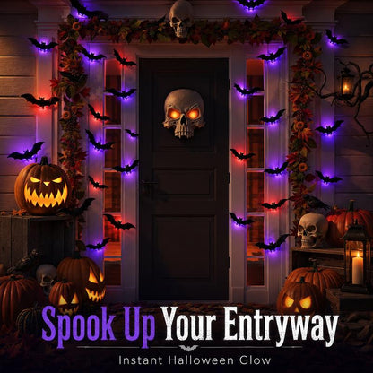 🦇Halloween 3D Bat LED Wall Light Decor (offer)