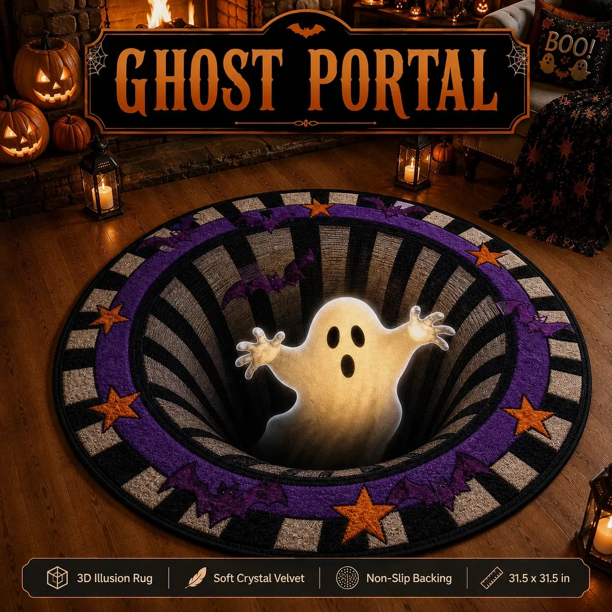 🆙Halloween 3D Illusion Rug