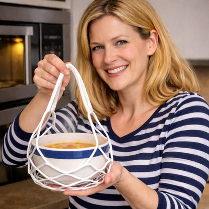 Fonome™ 2-in-1 Zero-Void™ Silicone Mesh Bag & Heat-Resistant Trivet Mat for Hot Bowls