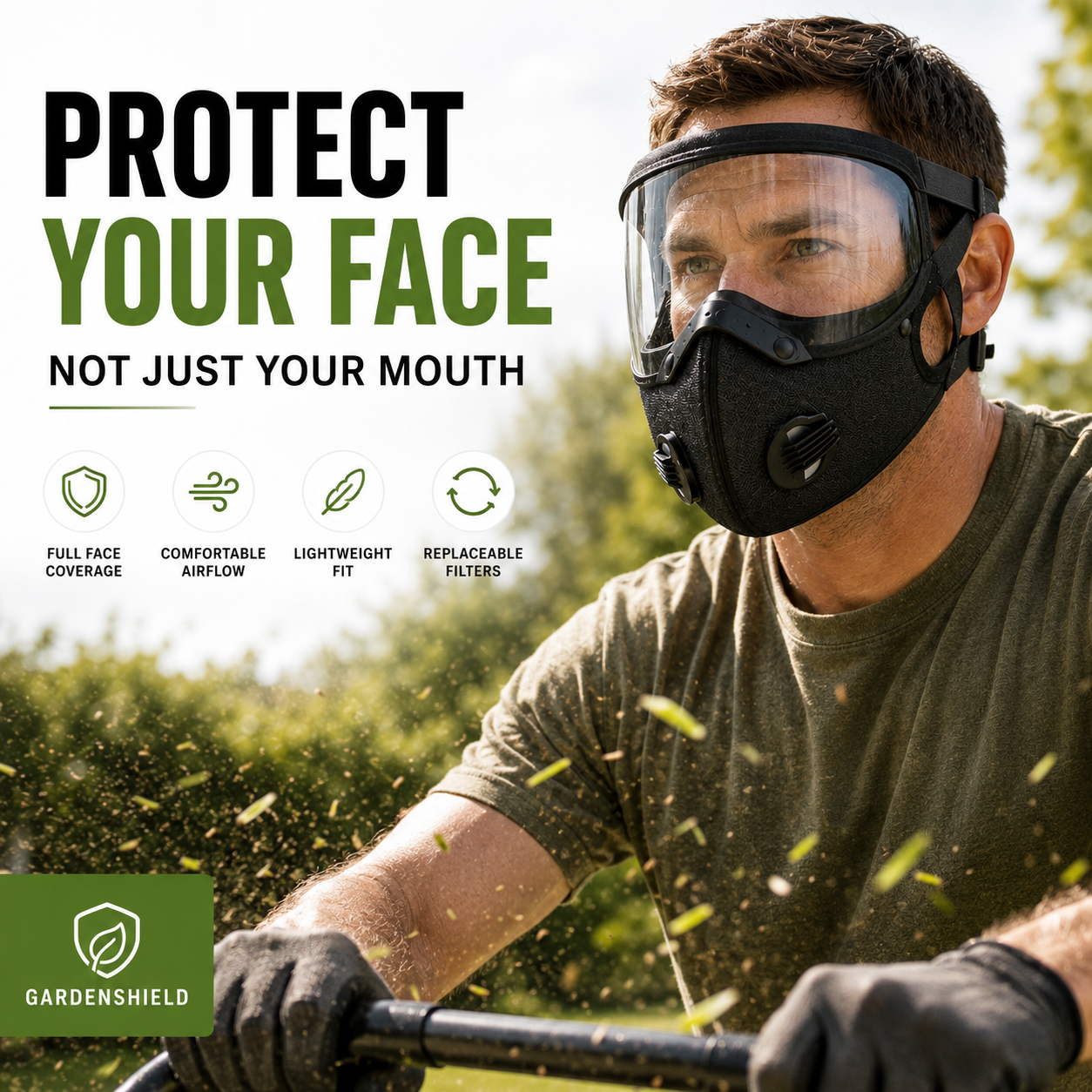 FONOME GardenShield™ Full-Face Dust Protection Mask (OFFER)