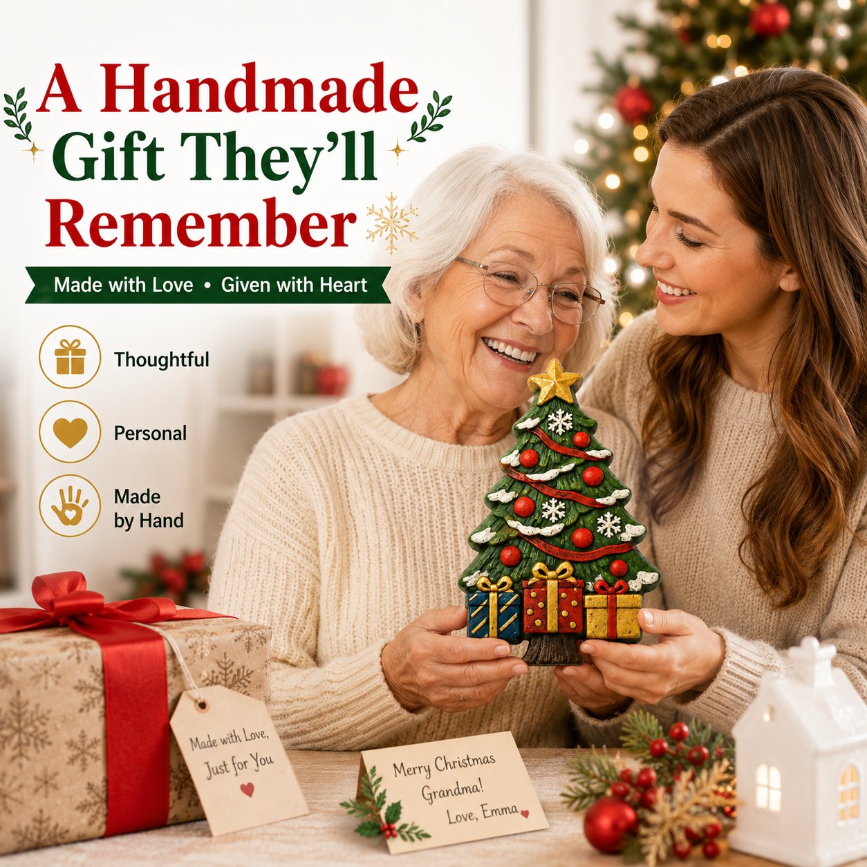 🔥 LAST DAY 49% OFF – 🎄 DIY Christmas Tree Mold & Paint Craft Kit  🎨✨