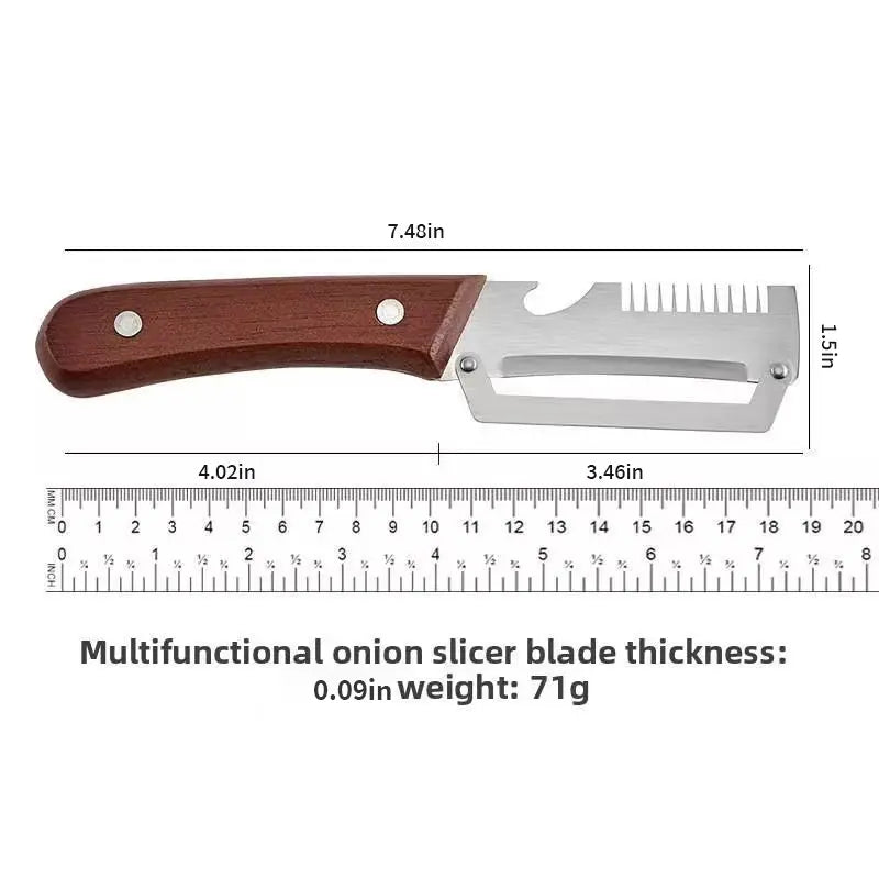 Fonome™  Wooden-Handled Stainless Steel Shredder and Peeler
