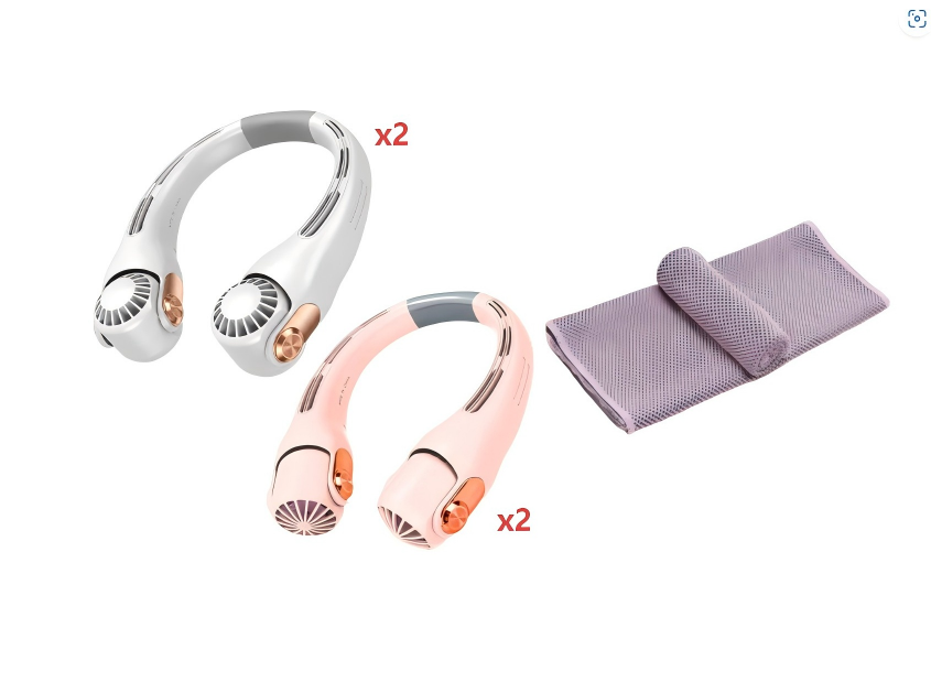 🥳2026 HOT SALE🥳💨 50% OFF!🍃 Neck Air Conditioner Fan – Ultra‑quiet, 360° rotating, 3 speeds. Hands‑free cooling, long battery. Summer essential! 😎🌬️