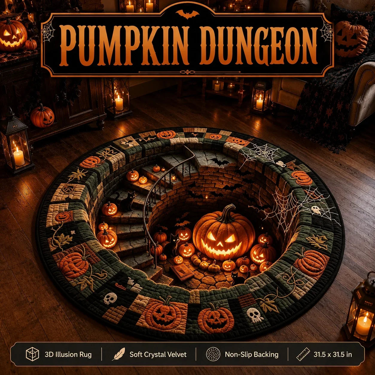 🆙Halloween 3D Illusion Rug