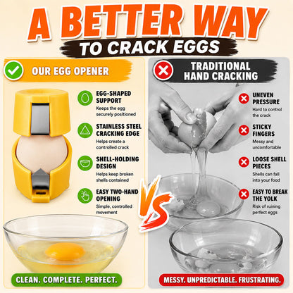 🔥2026 HOT SALE🔥🔥Limited-time 😮‍💨 🍳 Quick Egg Cracker Tool – Open Hundreds Of Eggs Faster & Cleaner 🔥