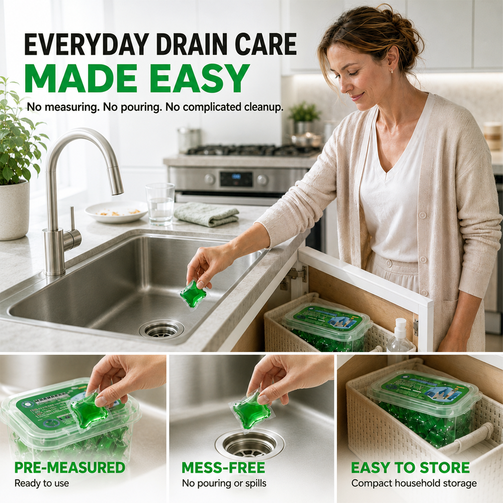 💧 Drain Deodorizer Capsules – Drop In For Fresher Drains