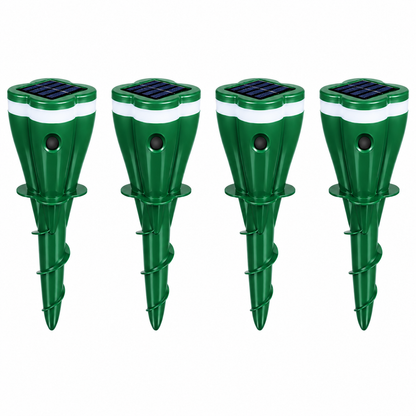 Fonome™ Solar Sonic Mole Repellent Stakes – Waterproof Ultrasonic Yard Pest Repeller (Offer)