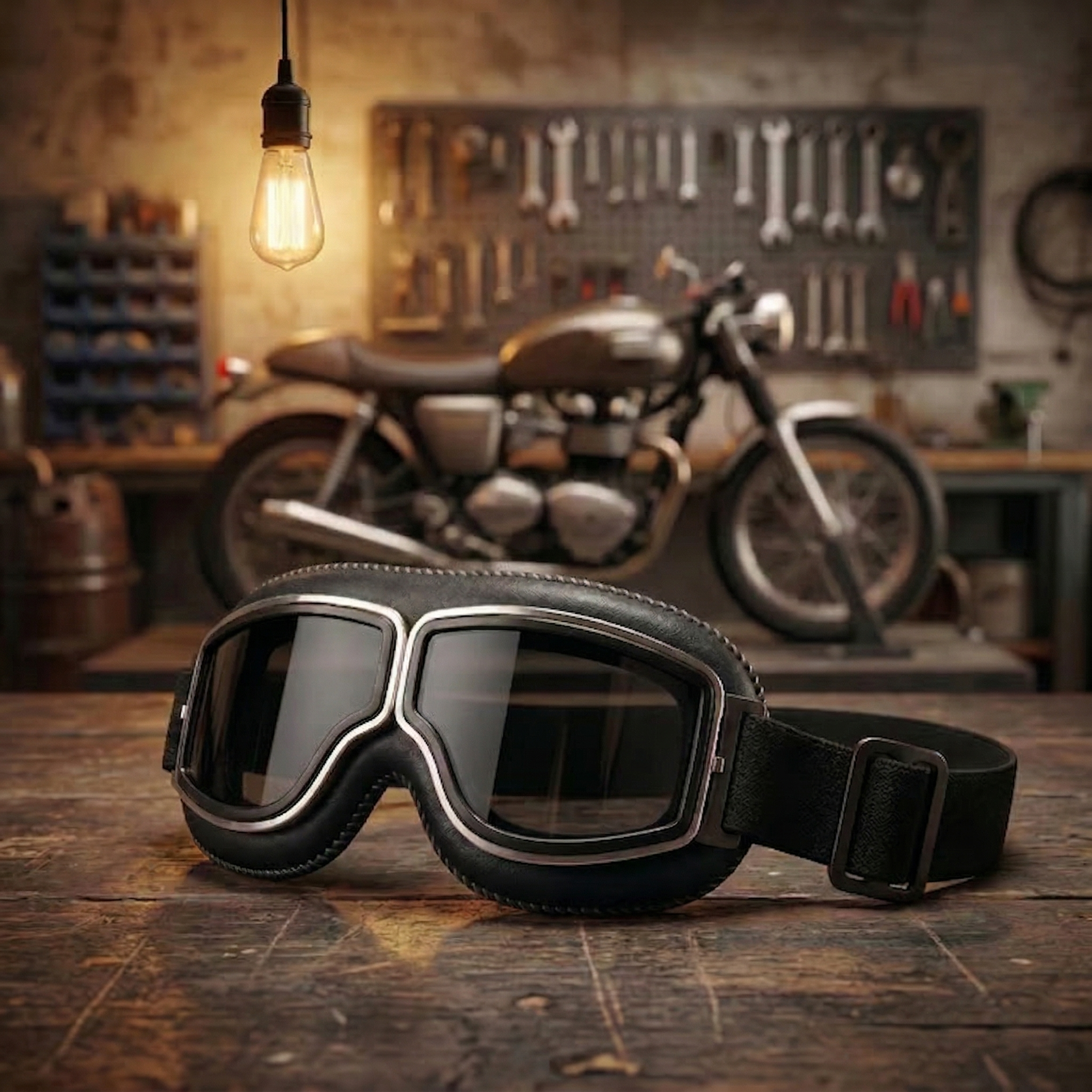 🔥 OTG Vintage Motorcycle Goggles (Fits Over Glasses)