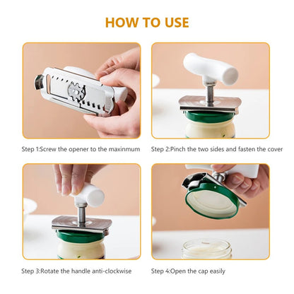 📢📢Last Day-50% OFF!!⏰ Utilo™ Stainless Steel Jar Opener & Bottle Lid Remover (Offer)