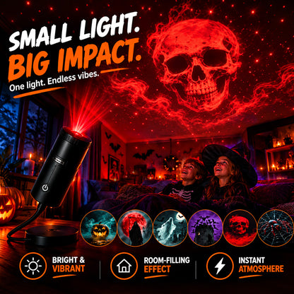 👻🔥 HD Star Projector Halloween 6-Disc Set | Create a Spooky Light Show Indoors & Outdoors