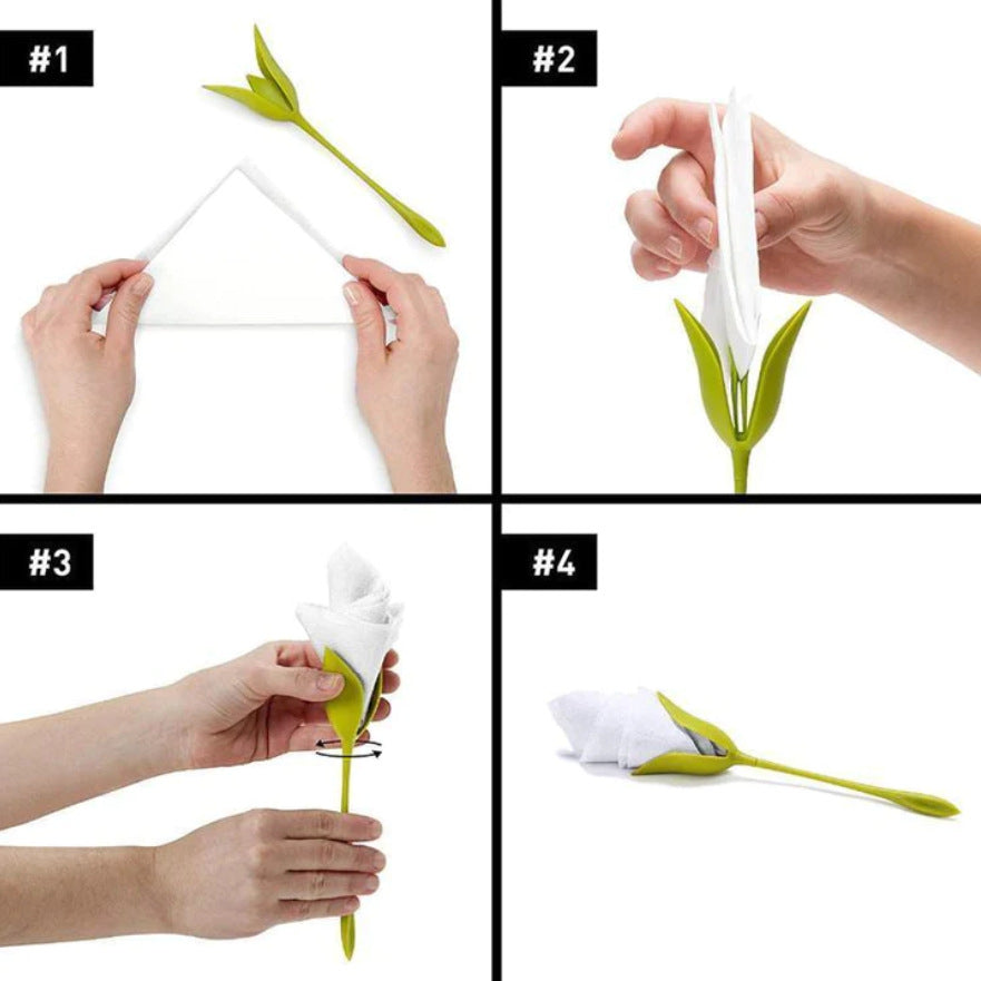Fonome™ BloomTwist™ 3-Second Rose Maker — Turn Ordinary Napkins into Table Art (Offer)