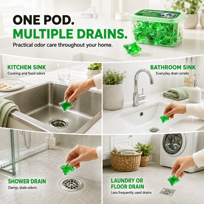 💧 Drain Deodorizer Capsules – Drop In For Fresher Drains