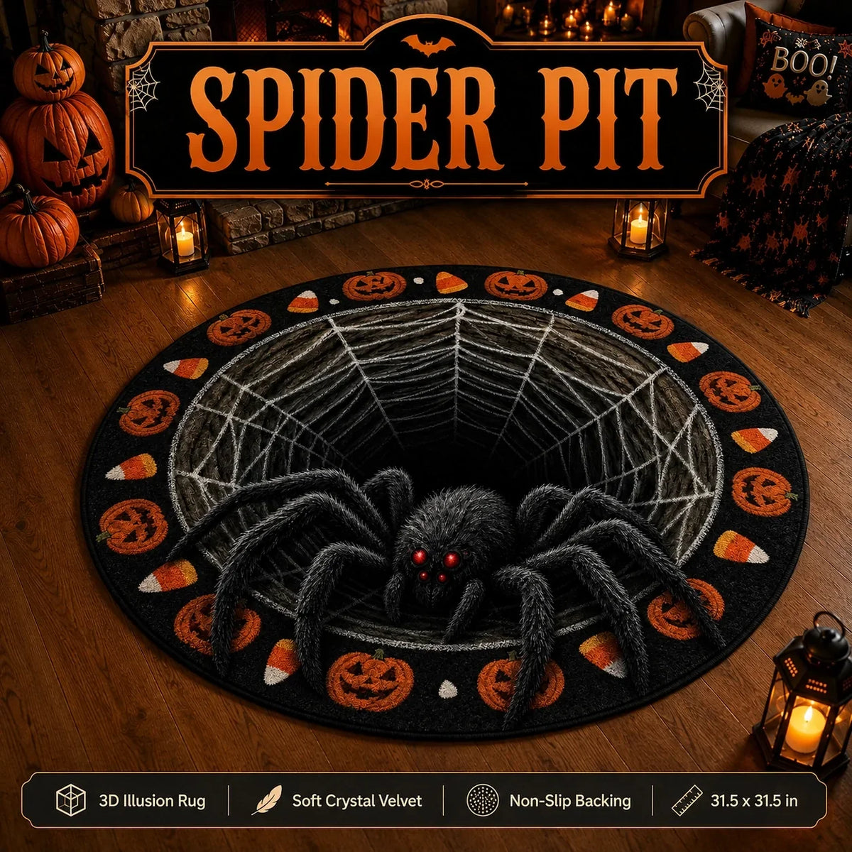 🆙Halloween 3D Illusion Rug