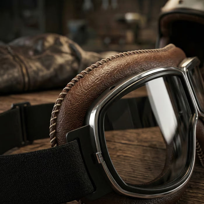🔥 OTG Vintage Motorcycle Goggles (Fits Over Glasses)