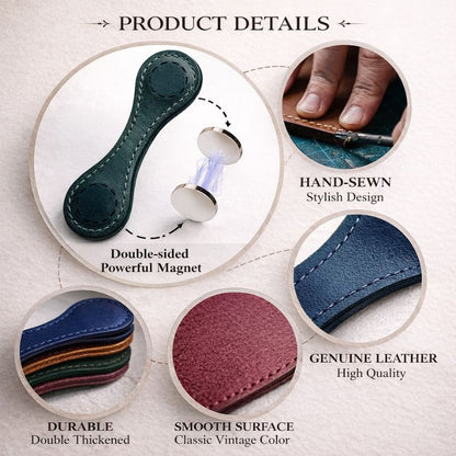 Fonome™ Genuine Leather Magnetic Bookmark | The Quieter, Smarter Way to Mark Your Page