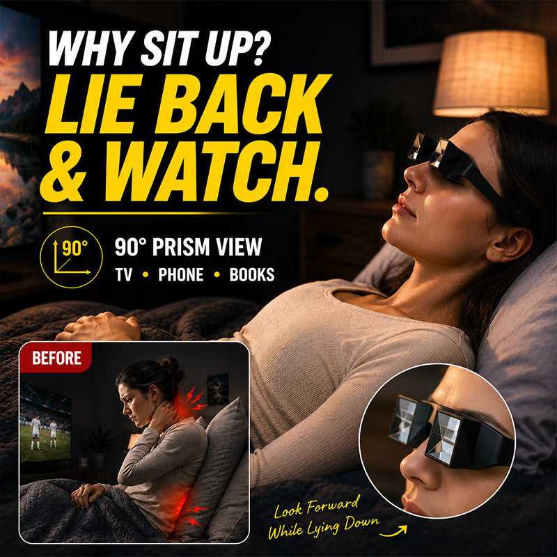 🛏️ LazyView 90° Prism Glasses | Lie Flat, See Forward 👓