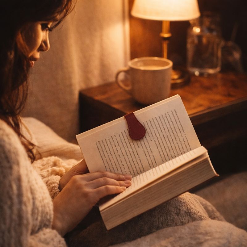 Fonome™ Genuine Leather Magnetic Bookmark | The Quieter, Smarter Way to Mark Your Page