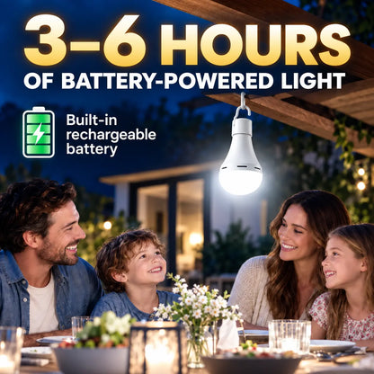 Rechargeable LED Bulb with Hook — Hang It Up, Keep Both Hands Free