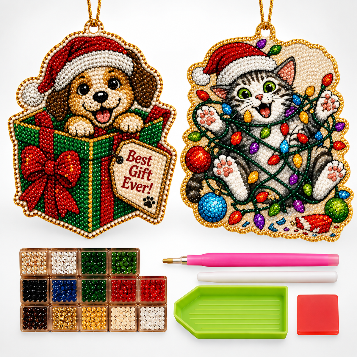 🎄Christmas Pearl Art Ornament Kit – Craft It, Hang It, Gift It ✨ (OFFER)