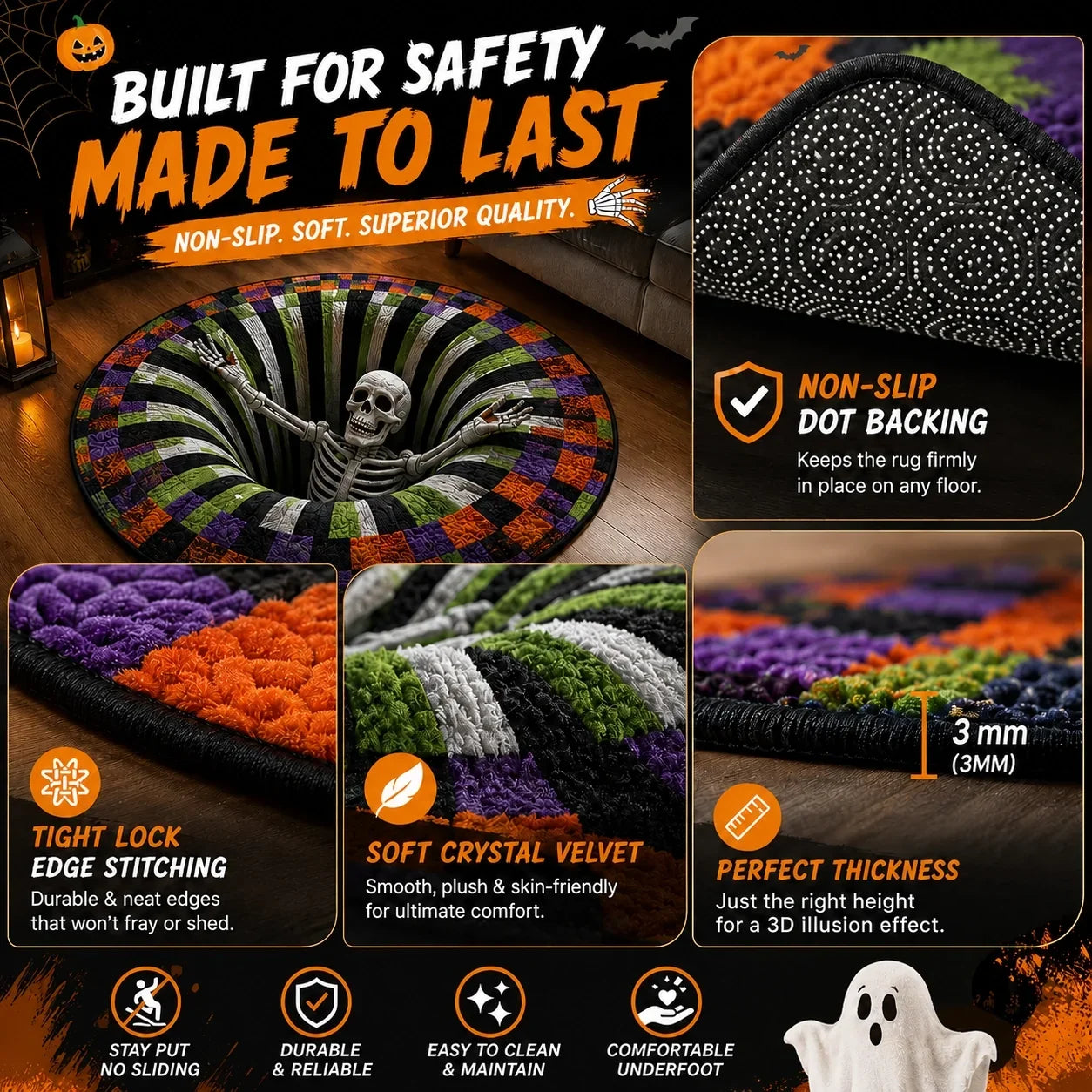 🆙Halloween 3D Illusion Rug