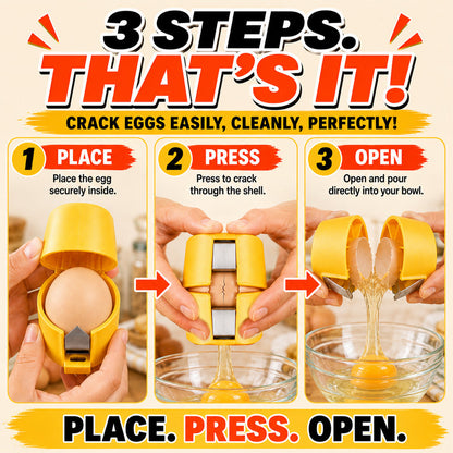 🔥2026 HOT SALE🔥🔥Limited-time 😮‍💨 🍳 Quick Egg Cracker Tool – Open Hundreds Of Eggs Faster & Cleaner 🔥